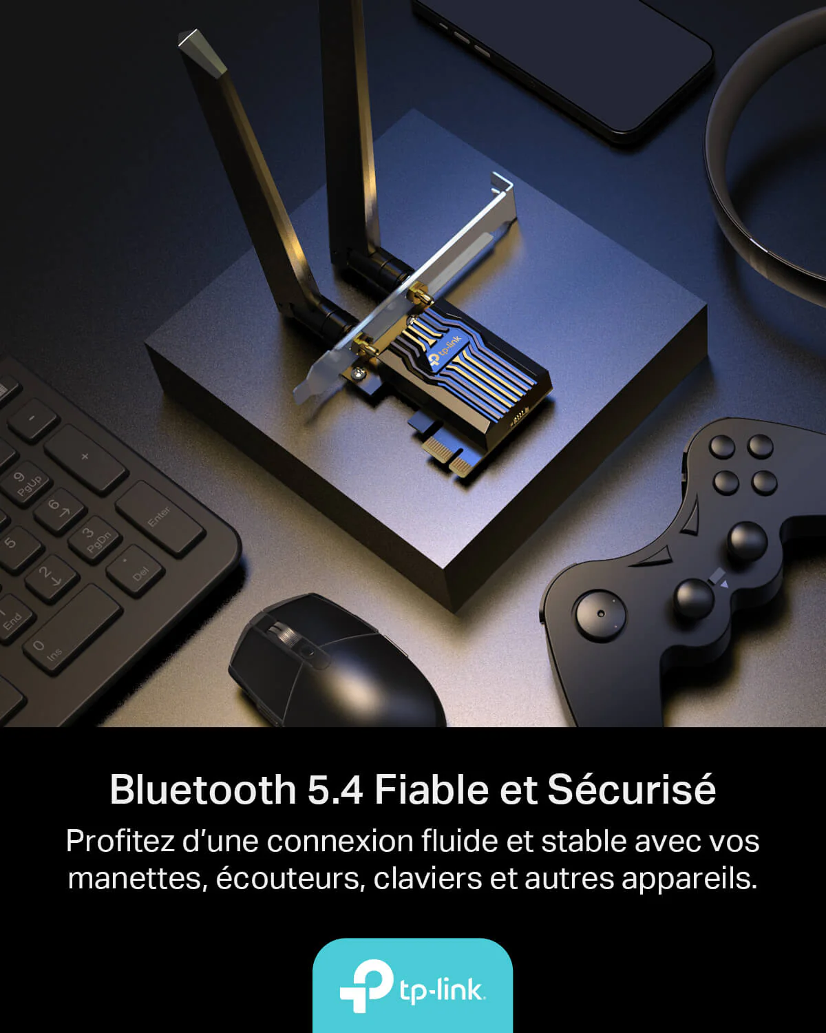 Carte WiFi 7 interne Gigabit PCI Express BE6500 Tri-Bande avec Antenne - Archer TBE400E - Image 7