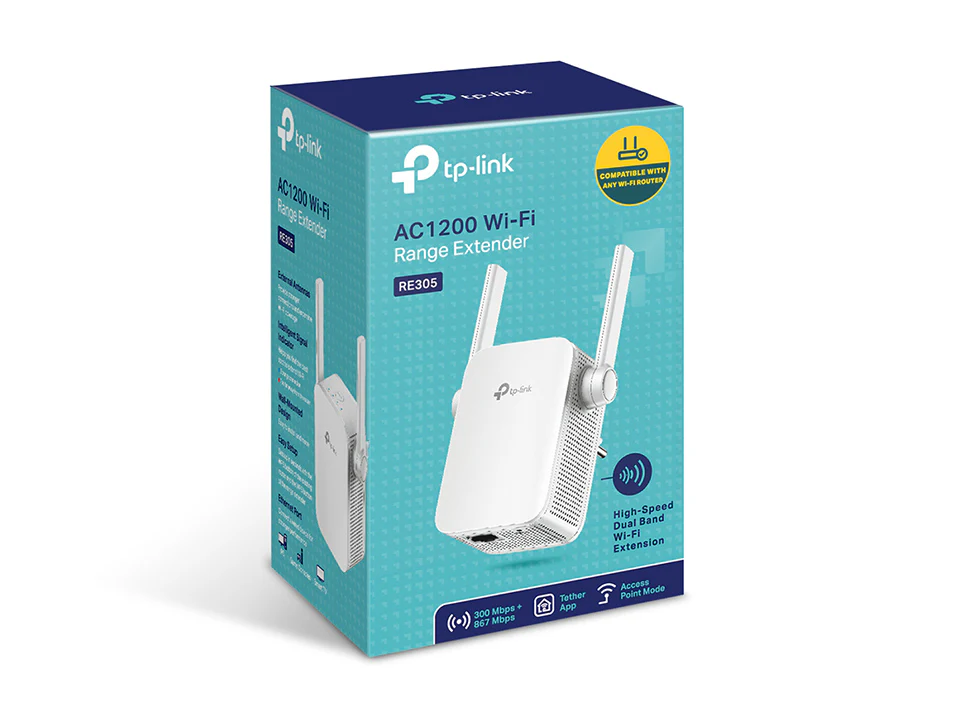 Répéteur WiFi 5 Bi-Bande 1200 Mbps avec Port Ethernet - TP-Link RE305 - Image 3