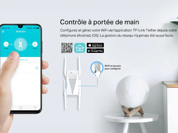 Répéteur WiFi 6E Mesh Bi-Bande 5400 Mbps avec Ports Ethernet & MU-MIMO - Archer RE815XE - Image 9
