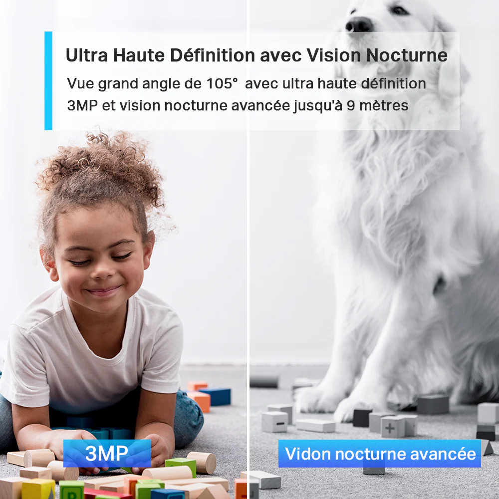 Caméra de Surveillance Intérieure HD 3MP/2K - Tapo C110 - Image 3