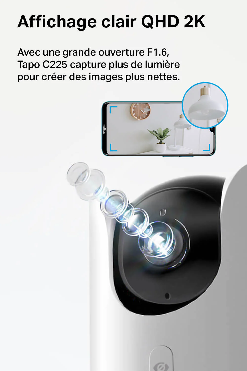 Caméra de Surveillance Intérieure 360° QHD avec IA - Tapo C225 - Image 3