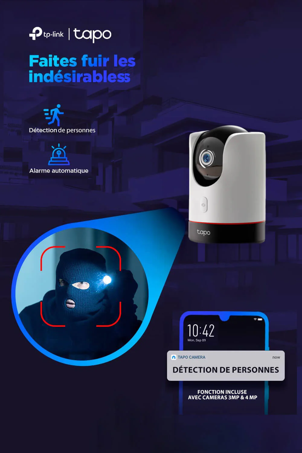Caméra de Surveillance Intérieure 360° QHD avec IA - Tapo C225 - Image 5