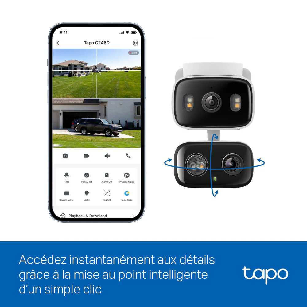 Caméra de Surveillance WiFi Extérieure 2K Imperméable IP65 - Tapo C246D - Image 8