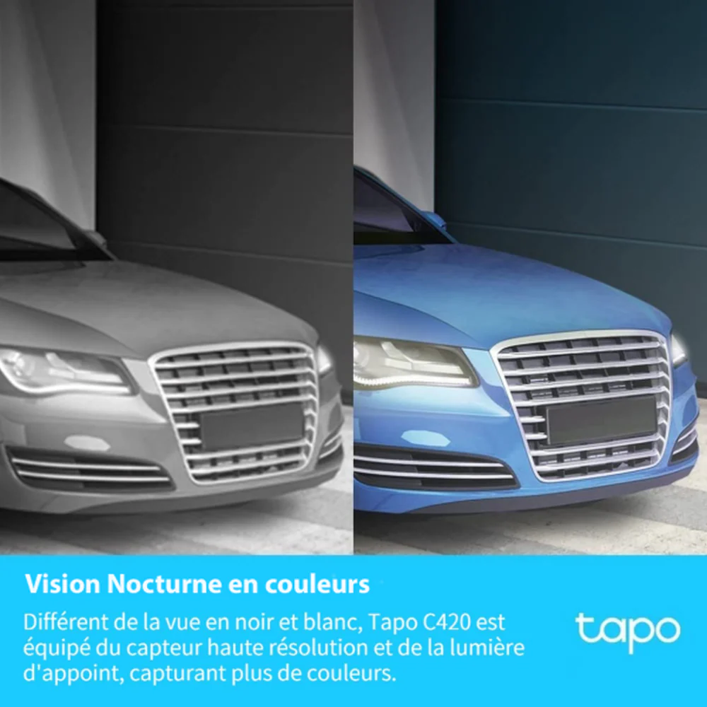 Caméra de Surveillance Extérieure sur Batterie QHD 2K - Tapo C420 avec Hub H200 - Image 4