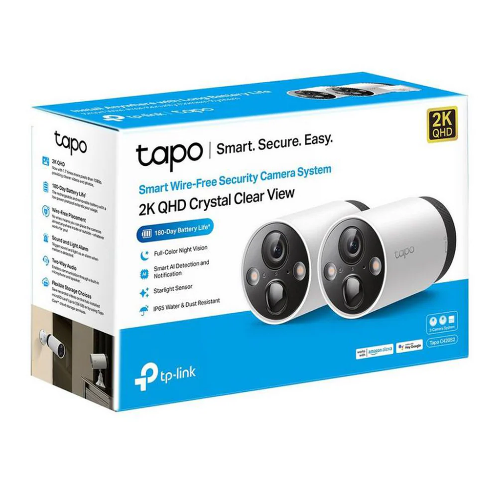 Caméra de Surveillance Extérieure sur Batterie QHD 2K - Tapo C420 avec Hub H200 - Image 8