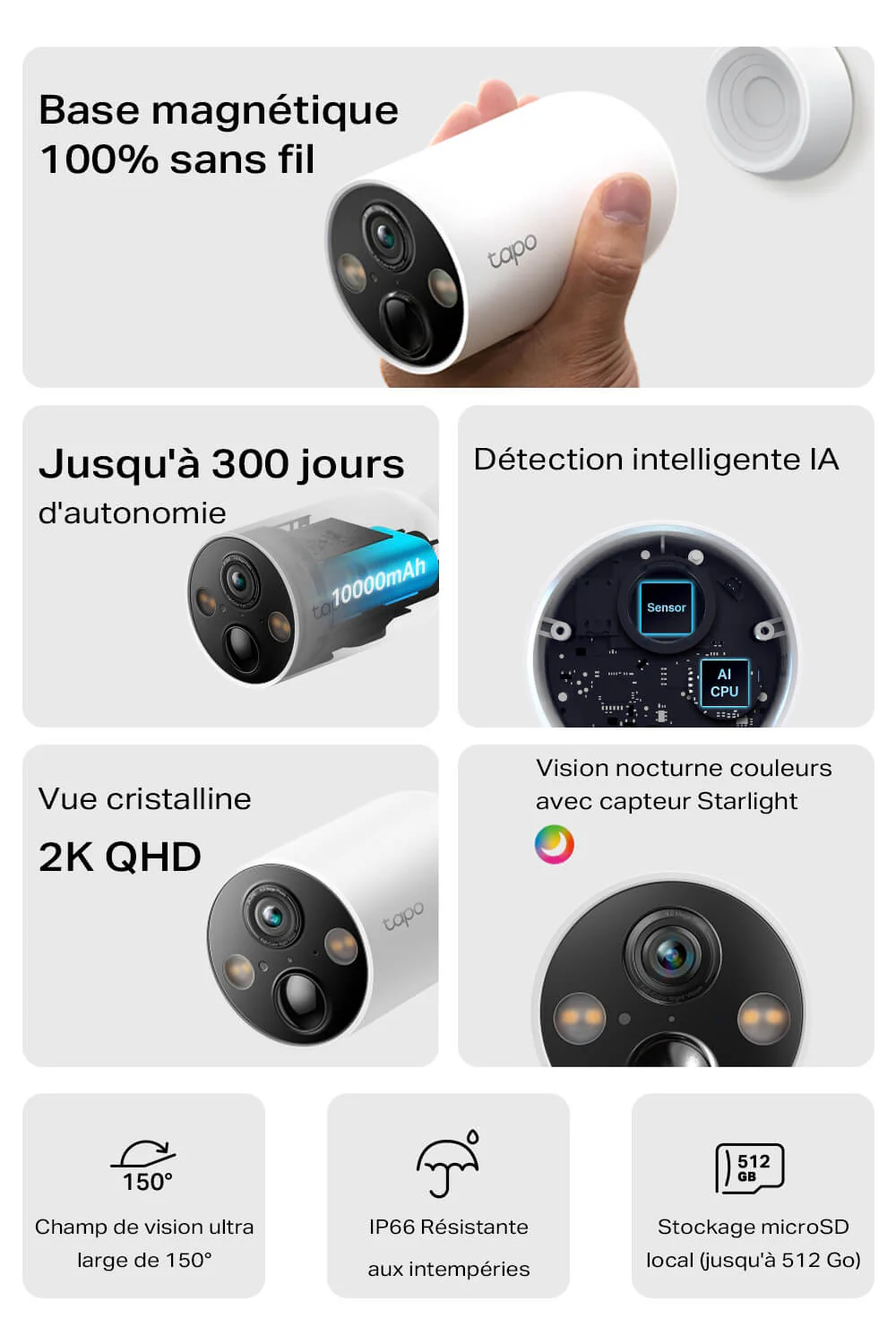 Caméra de Surveillance Extérieure 2K QHD IP66- Tapo C425 - Image 3