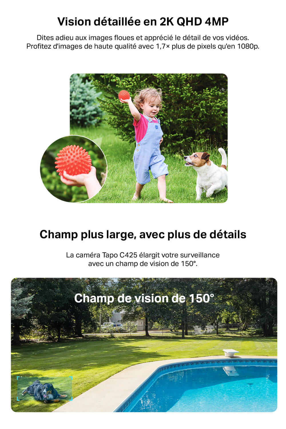 Caméra de Surveillance Solaire 2K QHD Imperméable IP66 - Tapo C425 KIT - Image 4