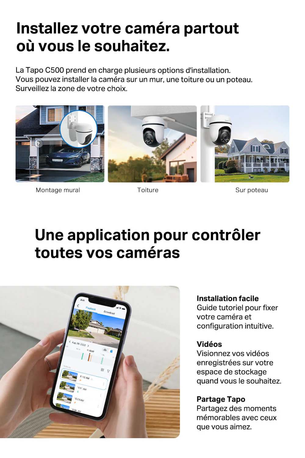 Caméra de Surveillance Extérieure 360° Full HD - Tapo C500 - Image 6