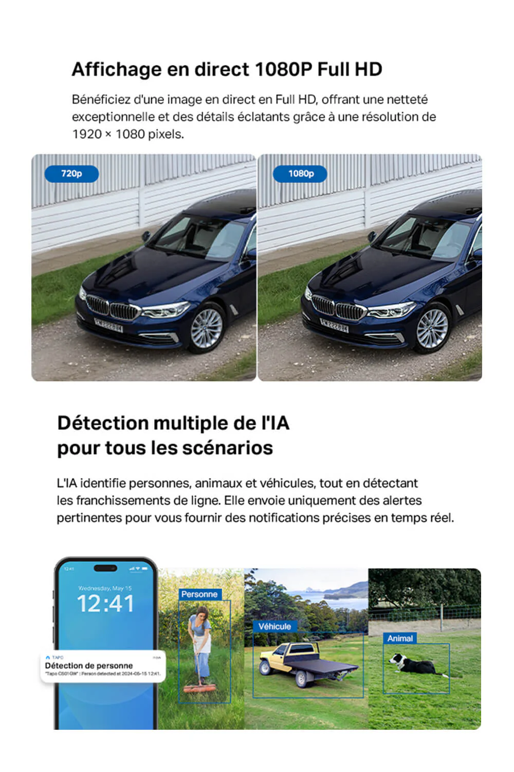Caméra de Surveillance Extérieure 4G LTE Full HD 360° - Tapo C501gw - Image 4