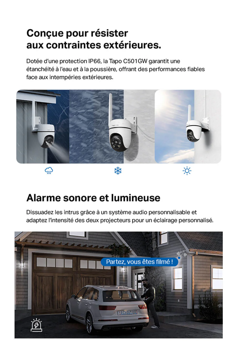 Caméra de Surveillance Extérieure 4G LTE Full HD 360° - Tapo C501gw - Image 5