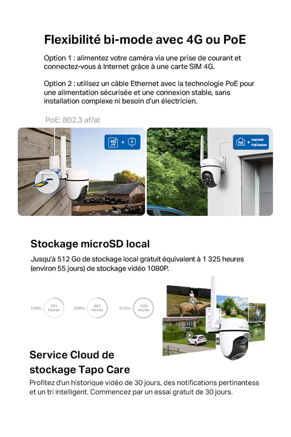 Caméra de Surveillance Extérieure 4G LTE Full HD 360° - Tapo C501gw - Image 6