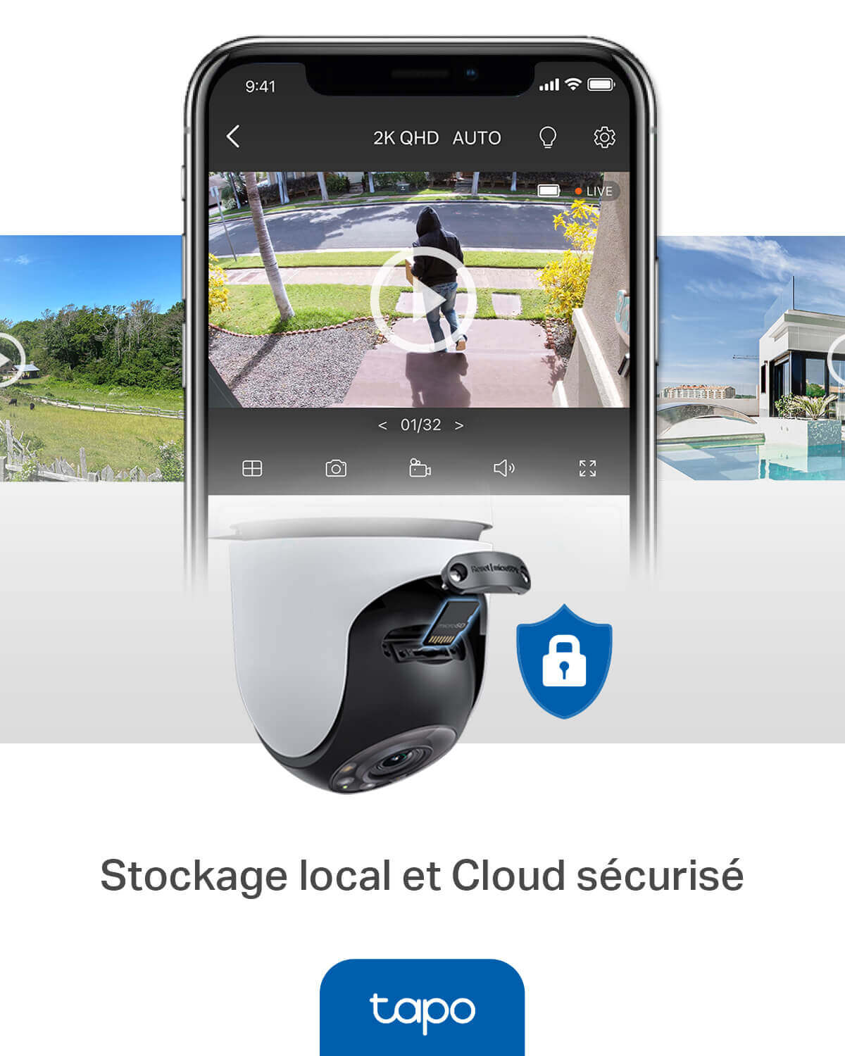 Caméra de Surveillance Extérieure 360° 2K QHD IP66 WiFI & Ethernet - Tapo C520WS - Image 12