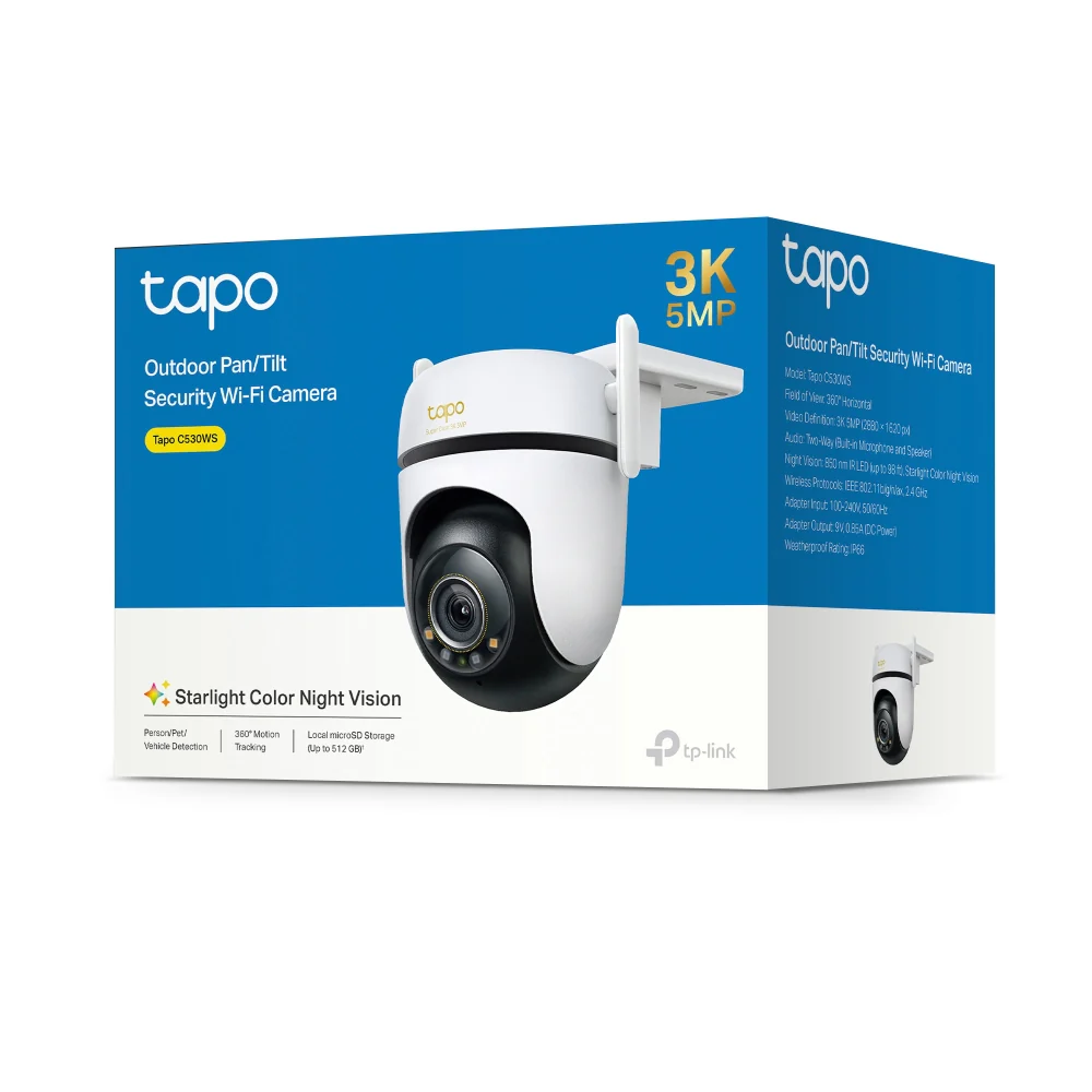 Caméra de Surveillance Extérieure 360° 3K 5MP - Tapo C530WS - Image 3