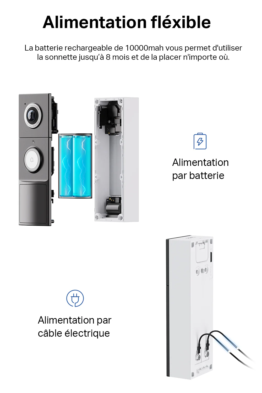 Sonnette Video Connectée 2k 5MP sur Batterie - Tapo D235 - Image 3