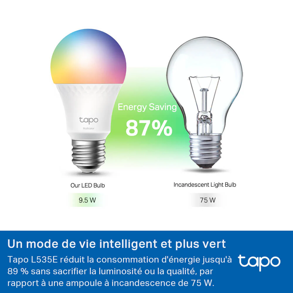Ampoule Led Connectée E27 Multicolore 1055 Lumens - Tapo L535E - Image 9