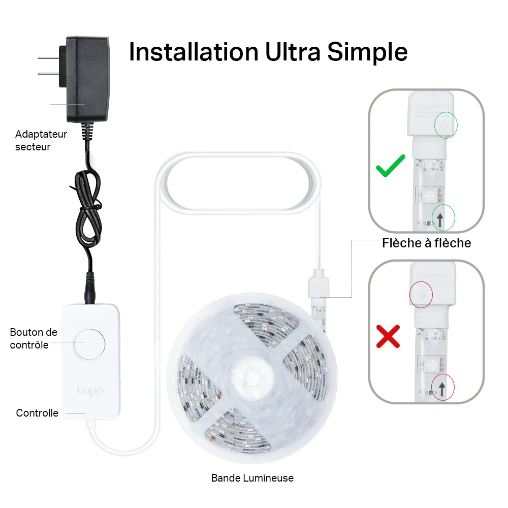 Ruban LED Connecté Multicolore 5 Mètres - Tapo L920-5 - Image 8
