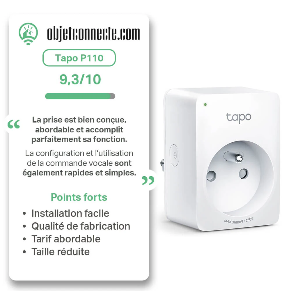 Prise Connectée 16A avec Suivi de Consommation - Tapo P110 - Image 3