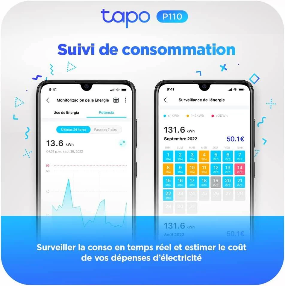 Prise Connectée 16A avec Suivi de Consommation - Tapo P110 - Image 8