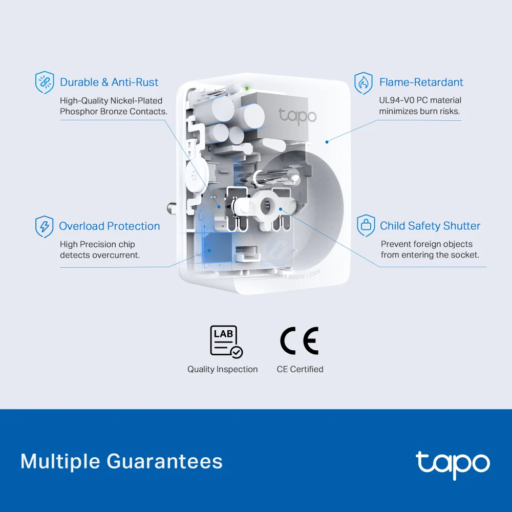 Prise Connectée 16A avec Suivi de Consommation - Tapo P110M(FR) - Image 3