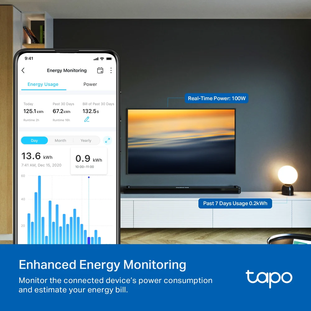 Prise Connectée 16A avec Suivi de Consommation - Tapo P110M(FR) - Image 8