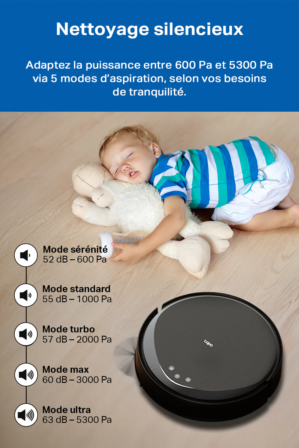 Aspirateur Robot Laveur 5300 Pa - Tapo RV20 Max - Image 5