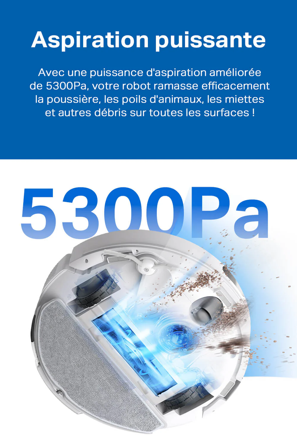 Aspirateur Robot Laveur 5300 Pa - Tapo RV30 Max White - Image 4