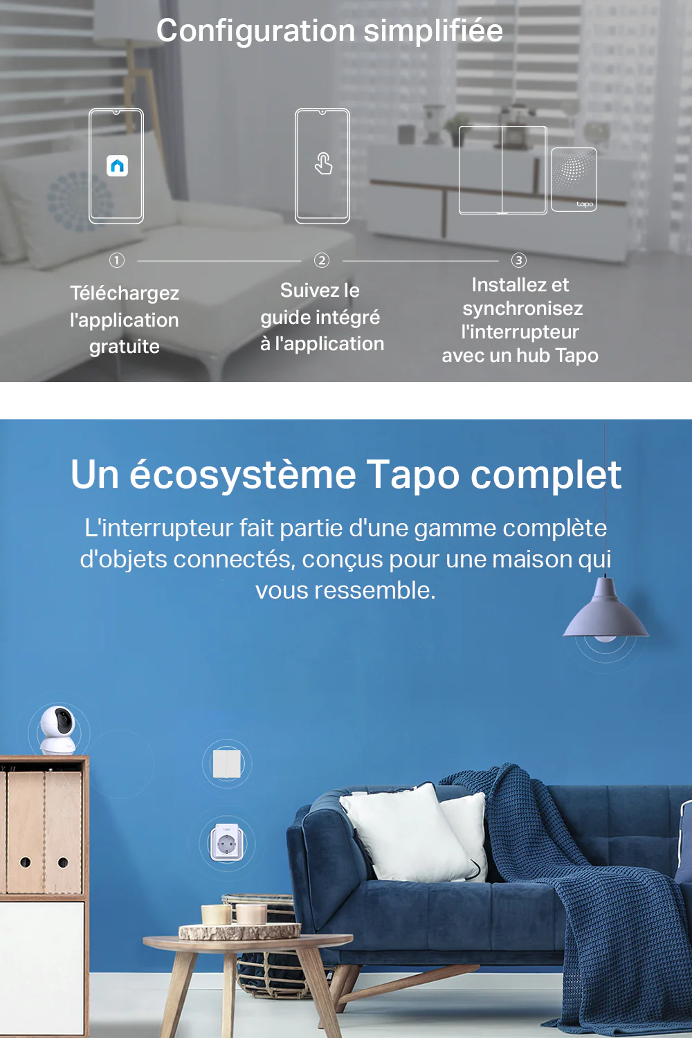 Interrupteur Connectée Double Domotique - Tapo S220 - Image 3