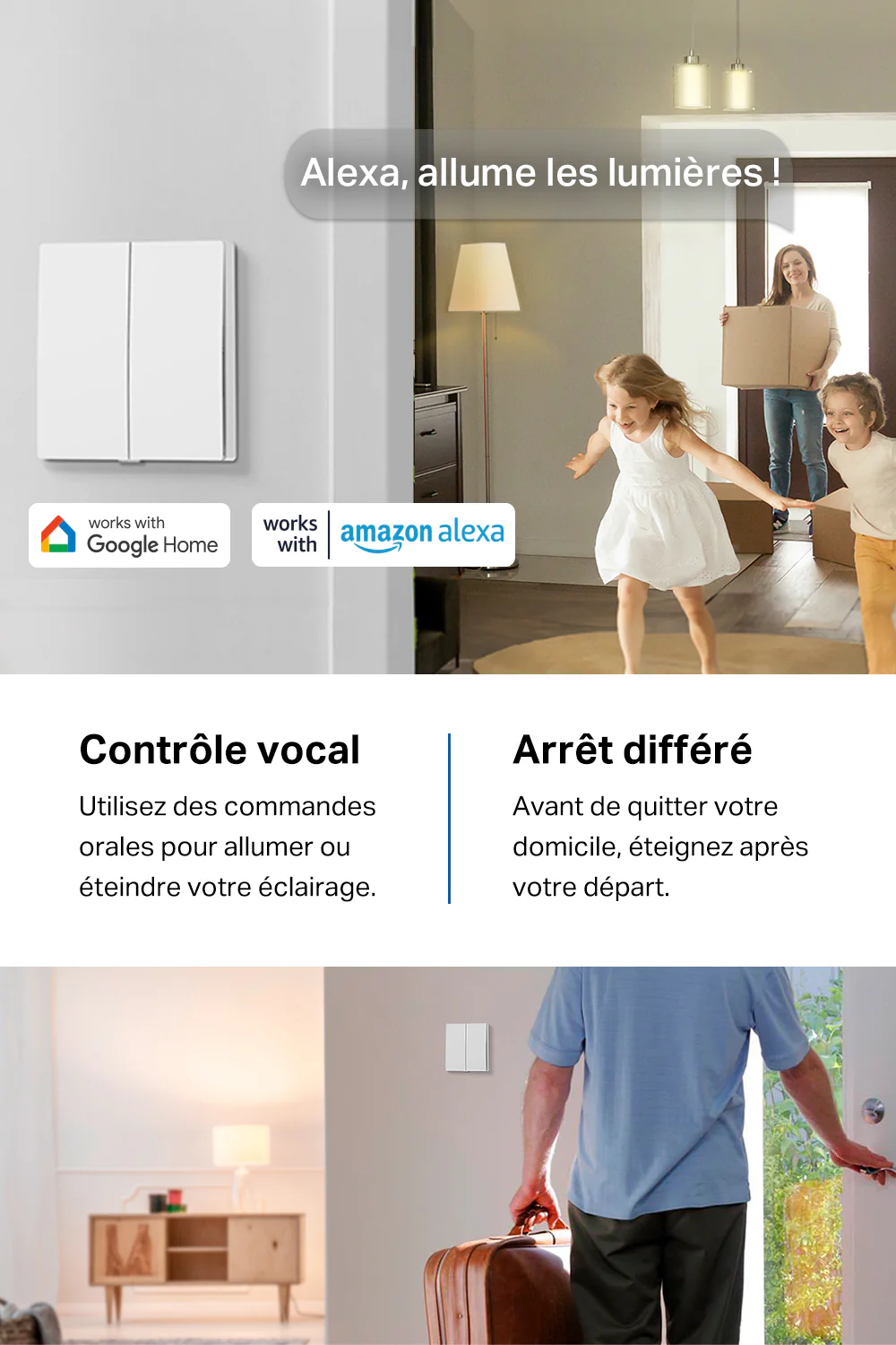 Interrupteur Connectée Double Domotique - Tapo S220 - Image 5