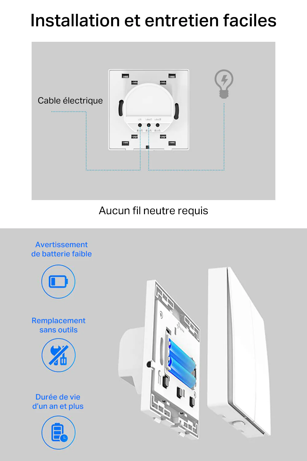Interrupteur Connectée Double Domotique - Tapo S220 - Image 7