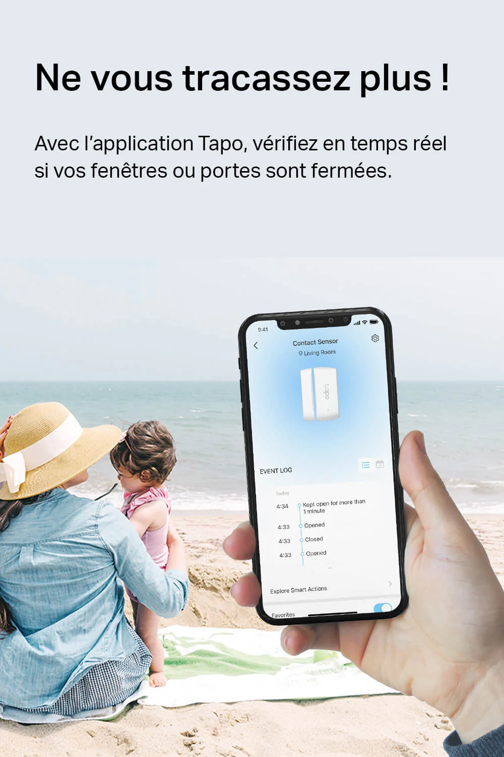 Détecteur d’Ouverture/Fermeture Connecté de Portes et Fenêtres - Tapo T110 - Image 3