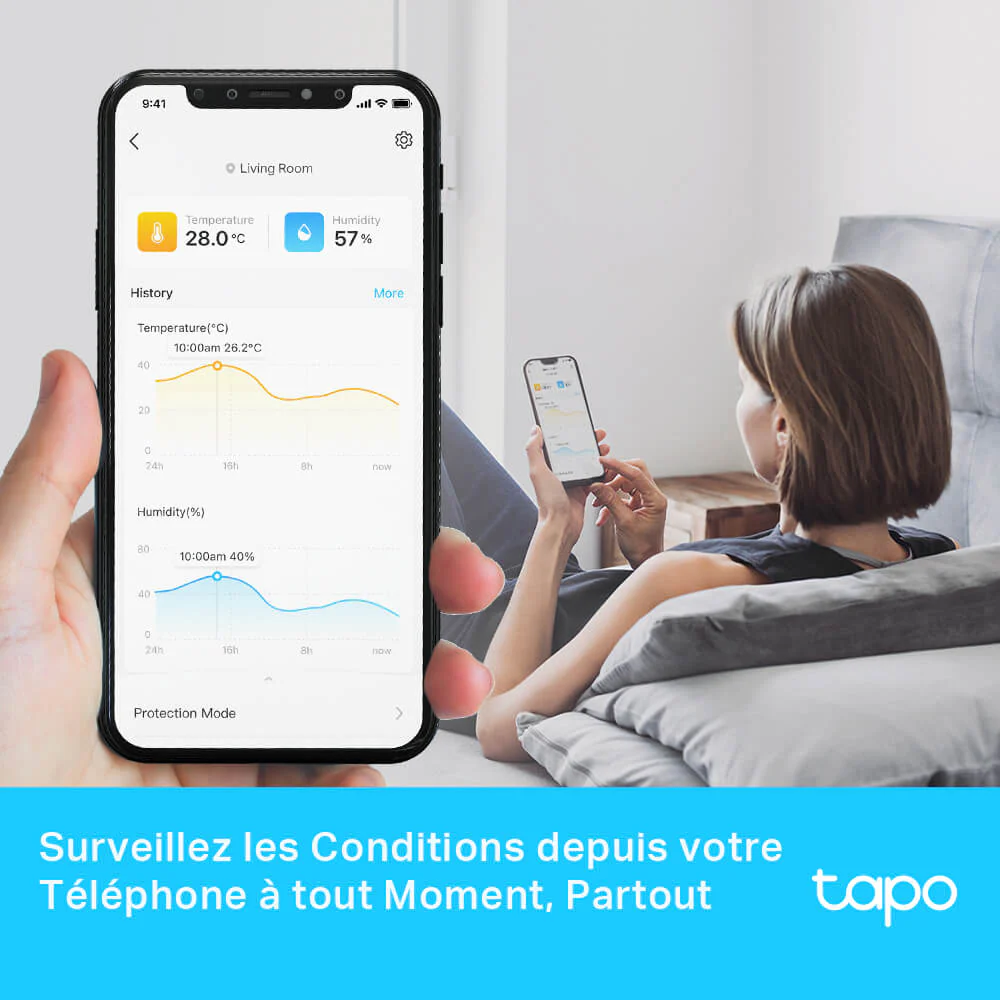 Capteur Moniteur Connecté de Température et d'Humidité - Tapo T315 - Image 3