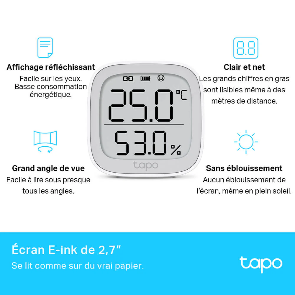 Capteur Moniteur Connecté de Température et d'Humidité - Tapo T315 - Image 6