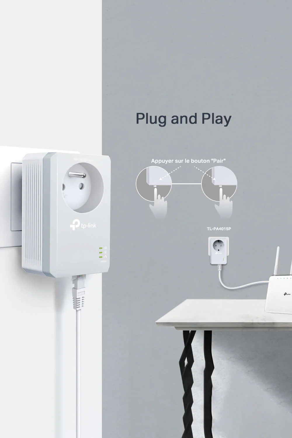 Prise CPL AV600 avec Port Ethernet Fast Ethernet 10/100 Mbps - TP-Link TL-PA4015P - Image 4